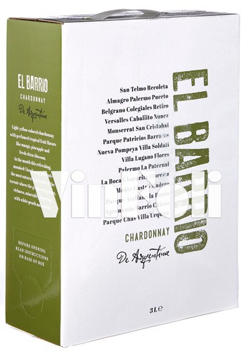 El Barrio, Bag In Box, 3 Liter, Chardonnay