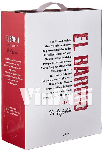 El Barrio, Bag In Box, 3 Liter, Shiraz