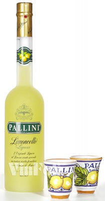 Pallini, Amalfi, Limoncello, 50 cl + 2 cups