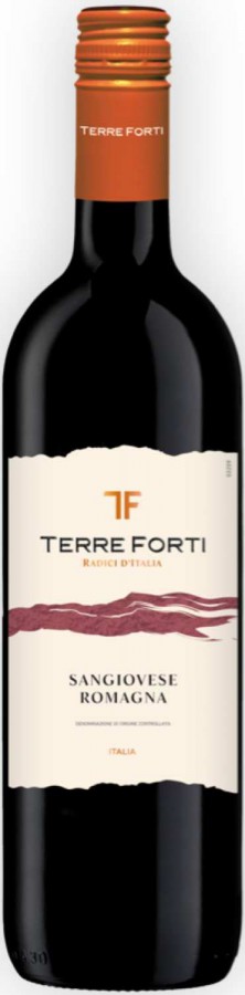 Rode wijn Italië Terre Forti, Emilia-Romagna, Radici d'Italia, Sangiovese, Rubicone