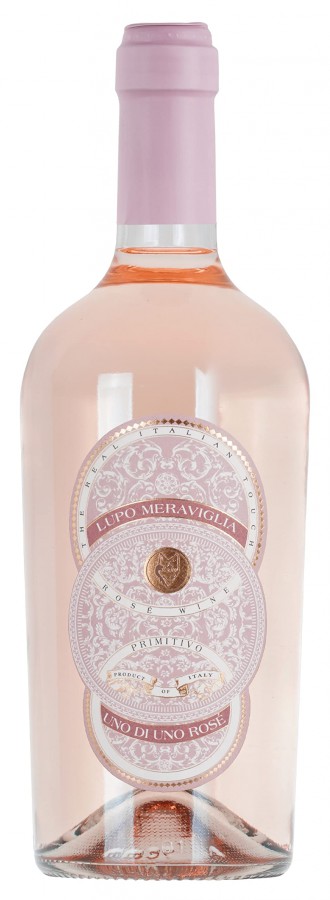 Rosé wijn Italie Lupo Meraviglia, Puglia, Uno di Uno, Primitivo, Rosé, IGT