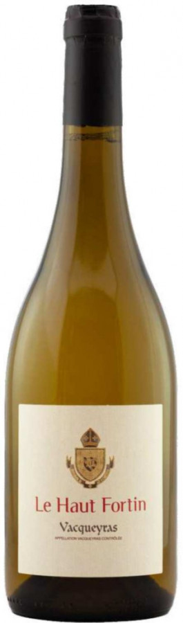Witte wijn Frankrijk Le Haut Fortin, Côtes du Rhône, Vacqueyras, Blanc, AOC Witte wijn Frankrijk Le Haut Fortin, Côtes du Rhône, Vacqueyras, Blanc, AOC