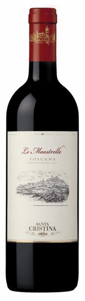 Rode wijn Italië Santa Cristina, Antinori, Toscane, Fattoria Le Maestrelle, Rosso, IGT